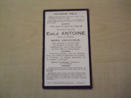 Faire-part De Décès Ancien 1925 ANTOINE Emile - Obituary Notices