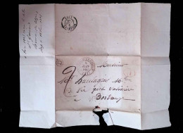 Lettre, Préphilatélie, Précurseurs XIX E Siècle, 1845, 32 St André De Cubzac à Bordeaux, D, 2 Scans - 1801-1848: Precursors XIX