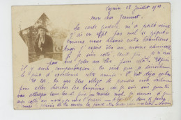 COGNIN - Belle Carte Photo Portrait Jeune Homme Avec Béret Appuyé à Une Balustrade écrite à COGNIN En 1901 - Other & Unclassified