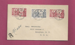 Lettre Recommandée De 1939 Pour Les EUAN - YT N° 189 X 2 Et 190 - Covers & Documents