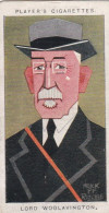 50 Lord Woolavington - Straight Line Caricatures 1926 - Players Cigarette Card - Original - Player's