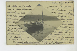 CHAMBÉRY - Belle Carte Photo Enfants Dans Barque Sur Un Lac écrite En 1904 - Chambery