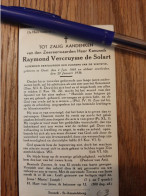 Devotie Overlijden - Kanunnik Raymond Vercruysse De Solart - Gent 1868 - 1936 - Obituary Notices