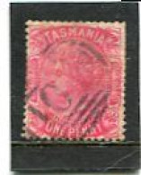 AUSTRALIA/TASMANIA - 1878  1d  CARMINE  PERF 14  FINE USED  SG 156 - Gebraucht