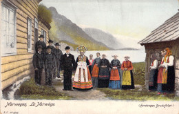 NORVEGE - NORWEGEN - La Norwege - Hardanger  Brudefolge - Carte Postale Ancienne - Norvège