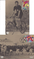 NATIONS UNIES GENEVE - Yvert 317 Et 318 - 2 CARTES MAXIMUM - CENTENAIRE JEUX OLYMPIQUES - Covers & Documents