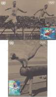 NATIONS UNIES VIENNE - Yvert 234 Et 235 - 2 CARTES MAXIMUM - CENTENAIRE JEUX OLYMPIQUES - Covers & Documents