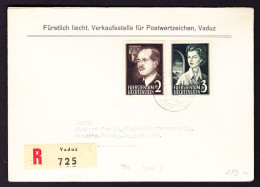 1955 Fürst Und Fürstin, FDC, SBK CHF 700. R-Brief Nach München. Ankunftsstempel. - Briefe U. Dokumente