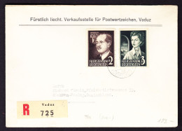 1955 Fürst Und Fürstin, FDC, SBK CHF 700. R-Brief Nach München. Ankunftsstempel. - Lettres & Documents