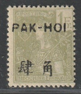 PAKHOI - N°30 * (1906) 1fr Olive - Unused Stamps