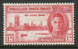 Somaliland Protectorate GVI 1946 Victory 1 Anna Value, Perf. 13½, Hinged Mint, SG 117a (BA2) - Somaliland (Protectorat ...-1959)