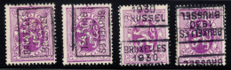 Preo's (281) "BRUXELLES 1930 BRUSSEL"  OCVB 5874 A+B+C+D - Rollenmarken 1930-..