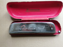 UN HARMONICA CHROMETTA 12  -M HOHNER ET SON ETUI - Strumenti Musicali