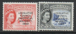 Somaliland Protectorate QEII 1957 Legislative Council Majority Set Of 2, Hinged Mint, SG 151/2 (BA2) - Somaliland (Protectorat ...-1959)