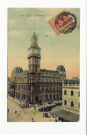 CPA MELBOURNE. POST OFFICE. Vers 1910 - Melbourne