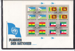 UNO NEW YORK - 1981 - FLAGS - SHEETS FDCs - USA, DJIBOUTI, COSTA RICA, PANAMA, SUDAN, EGYPT, MALTA, UKRAINIA..... - Brieven En Documenten