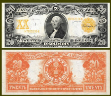 COPIE - USA 1906 20 DOLLARS IN GOLD LARGE SIZE -REPRODUCTION - Certificati D'Oro (1882-1922)