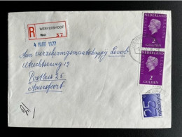 NETHERLANDS 1977 REGISTERED LETTER WERVERSHOOF TO AMERSFOORT 02-03-1977 NEDERLAND AANGETEKEND - Brieven En Documenten