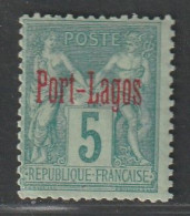 PORT LAGOS - N°1 * (1893) 5c Vert - Nuevos