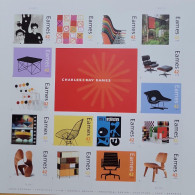 Vtaeb.EL)2008 USA, MINISHEET OF 13 STAMPS, CHARLES+RAY EAMES, ARCHITECTURE, FURNITURE, MOVIES, GRAPHIC DESIGN, INDUSTRIA - Unused Stamps