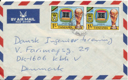 Tanzania Air Mail Cover Sent To Denmark Topic Stamps - Tanzania (1964-...)