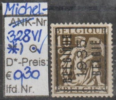 1932 - BELGIEN - FM/DM "Landwirtschaft U. Handel" 10 C Rotbraun -  *  Vorgestempelt - S.Scan (328VI*  Be) - 1932 Ceres Und Mercure