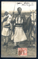 RC 26573 ETHIOPIE 1909 GUERRIER ABYSSINIE EN TENUE DE GUERRE CARTE PHOTO TRÈS BEAU CLICHÉ ( VOIR DESCRIPTION ) - Ethiopie
