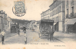 Chaville        92        Grande Rue  .Tramway Et Attelage Hippomobile   N° 1         (Voir Scan) - Chaville