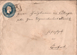 ! B-Format Ganzsache 2 Silbergroschen, Preußen, Torgau N. Querfurt - Lettres & Documents