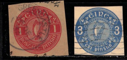 IRELAND Scott # ??? Used - Postal Stationery Cut Squares - Used Stamps