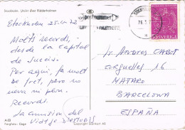 52860. Postal STOCKHOLM (Sverige) Suecia 1972. Academia MUSICA. Vista Stockholm - Lettres & Documents