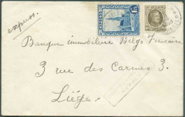 N°255-292C - 60 Centimes HOUYOUX + 1Fr.75 EXPRES Obl. Sc BRUXELLES 4 Sur Lettre EXPRES Du 24-VII-1929 Vers Liège. - TB - Brieven En Documenten