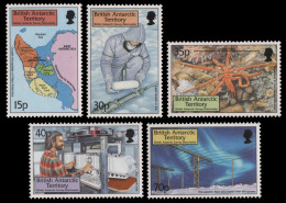BAT / Brit. Antarktis 1999 - Mi-Nr. 293-297 ** - MNH - Forschungsarbeiten - Unused Stamps