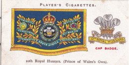 Drum Banners & Cap Badges 1931. -15 10th Royal Hussars,  - Players Cigarette Card - Player's