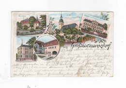 1896 Sachsen Frühes Farblitho Gruss Aus Grosshartmannsdorf Nach Nürnberg - Mulda (Erzgeb.)