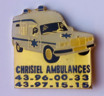 TT228 Pin's Ambulance Ambulances CHRISTEL à Saint-Maurice Val De Marne Mercedes  Achat Immédiat - Mercedes