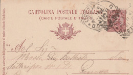 CARTOLINA POSTALE DEL REGNO D'ITALIA MANOSCRITTA E VIAGGIATA NEL 1894 - Manuscrits
