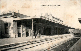 Is-sur-Tille La Gare Station Train Locomotive Côte-d'Or 21120 Cpa Ecrite Au Dos En B.Etat - Is Sur Tille