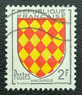 FRA1003U4 - Armoiries De Provinces (VII) - Angoûmois - 2 F Used Stamp - 1954 - France YT 1003 - 1941-66 Armoiries Et Blasons