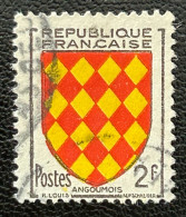 FRA1003U6 - Armoiries De Provinces (VII) - Angoûmois - 2 F Used Stamp - 1954 - France YT 1003 - 1941-66 Escudos Y Blasones