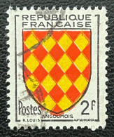 FRA1003UB - Armoiries De Provinces (VII) - Angoûmois - 2 F Used Stamp - 1954 - France YT 1003 - 1941-66 Armoiries Et Blasons