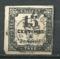25904 FRANCE  Taxe 3B° 15c. Noir Typographie   1863  B/TB - 1859-1959 Used