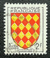 FRA1003UG - Armoiries De Provinces (VII) - Angoûmois - 2 F Used Stamp - 1954 - France YT 1003 - 1941-66 Armoiries Et Blasons