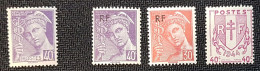 France 1939 – 1944 4 Timbres - Autres & Non Classés