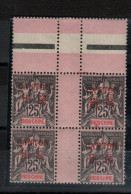Indochine _ Canton - 25c Bloc De 2 Sans Millésimes N°10 BDF Neuf - Unused Stamps