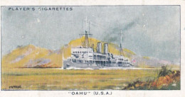 Modern Naval Dress.1939 - 46 Oahu, USA , Gunboat - Players Cigarette Card - Player's