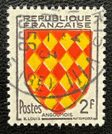 FRA1003UM - Armoiries De Provinces (VII) - Angoûmois - 2 F Used Stamp - 1954 - France YT 1003 - 1941-66 Armoiries Et Blasons