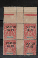 Indochine _ Canton -  Bloc De 2 Langues_  Sans Millésimes N°21 BDF - Unused Stamps