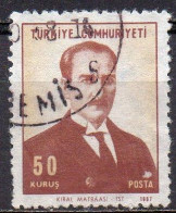 TURQUIE N° 1861 O Y&T 1968 Portrait D'Atatürk - Oblitérés