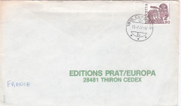 Suisse --1987--Lettre De CLARENS Pour  THIRON--28  (France) ..timbre Seul Sur Lettre  , Cachet  13-7-87........à Saisir - Cartas & Documentos